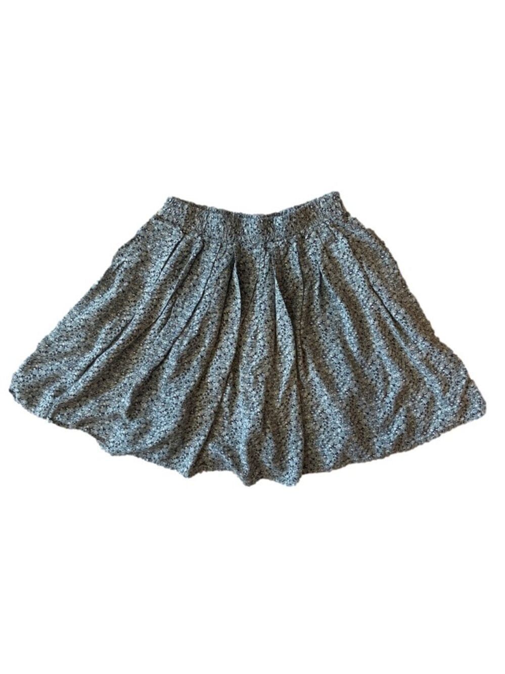 Brandy Melville Green Flowy Floral Luma Mini Skirt One Size